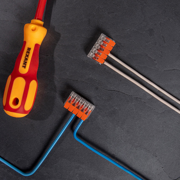 Универсальная компактная клемма, 5-проводная до 4,0 мм² (40 шт. /уп. ) REXANT