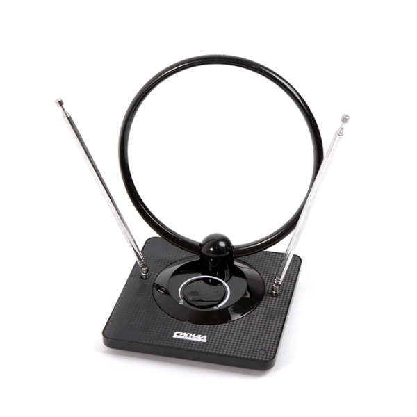 Антенна комнатная DVB-T2/ ДМВ+МВ/ FM активная СИГНАЛ SAI 963, усы 1м, кабель 3м, 15-30dB (23393)