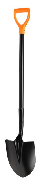 Штыковая лопата с изогнутой тулей, металлический черенок Вихрь, 73/7/1/7