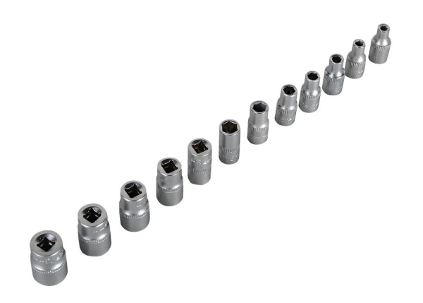Набор инструментов, 1/4" , CrV, пластиковый кейс 29 предм 73/6/7/1 "ВИХРЬ"