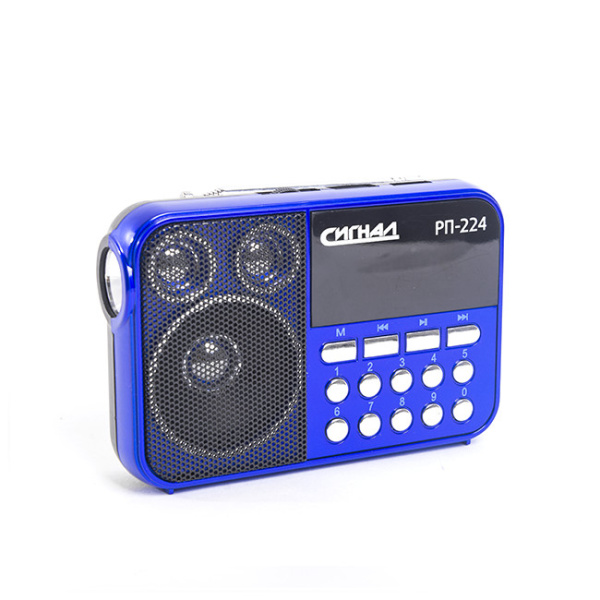 Радиоприемник "Сигнал РП-224", бат. 3*АА (не в компл.), 220V, акб 400мА/ч, USB, SD, дисплей 17825