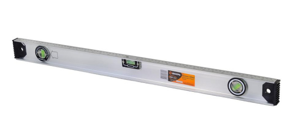 Уровень алюминиевый "Рельс", 800 мм, 3 глазка (1 поворотный) Вихрь, 73/11/4/15