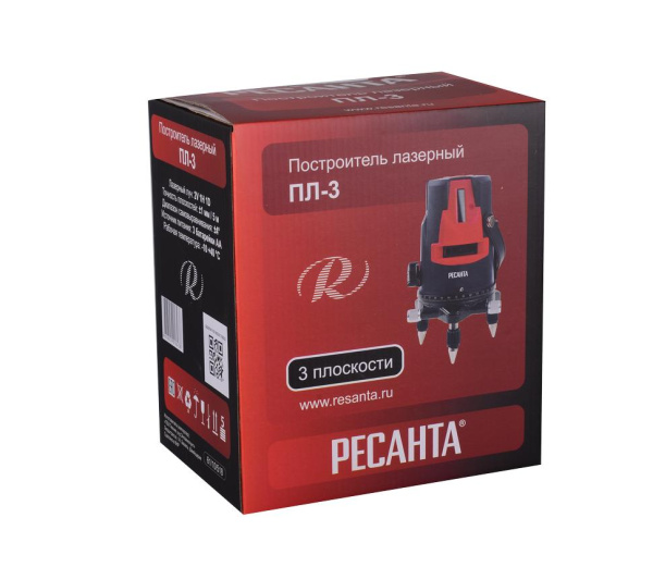 Построитель лазерный ПЛ-3 (ЛУ-3П) РЕСАНТА, (погрешность ±1 мм / 5 м), 61/10/518