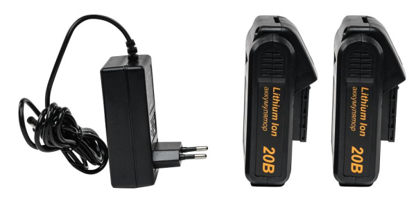 Дрель-шуруповерт аккумуляторная "ВИХРЬ" ДА-20Л-2К (2,0 А/ч) (Li-ion, 50Нм) 2 скорости, кейс, 2 аккум.,  72/14/21