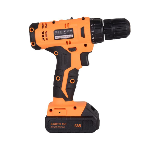 Дрель-шуруповерт аккумуляторная ДА-12-2к (Li-ion) (2,0 А/ч) Вихрь, шт, 72/14/2