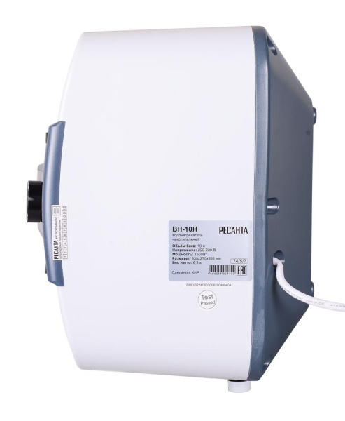 Водонагреватель накопительный  ВН-10Н Ресанта, 1500Вт, (над раковиной), 20 мин, 5 лет, 74/5/7