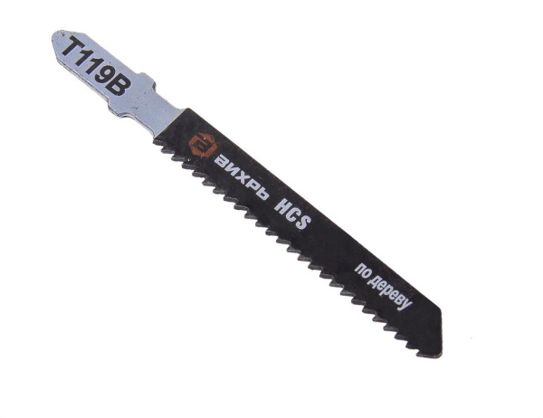 Пилки для лобзика Т119В по дереву,быстрый рез 76х50мм (2 шт) 73/10/5/8 "ВИХРЬ"