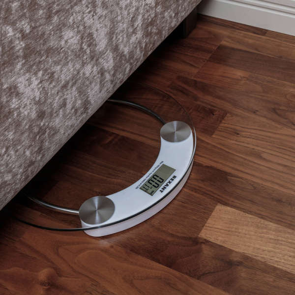 Весы напольные электронные до 180 кг, стекло REXANT, измерение температуры, погрешность менее 100 грамм