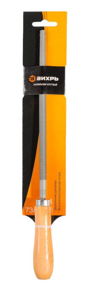 Напильник 200 мм круглый деревянная рукоятка 73/6/4/4 "ВИХРЬ"
