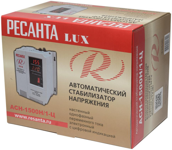 Стабилизатор LUX РЕСАНТА АСН-1500Н/1-Ц, 63/6/20