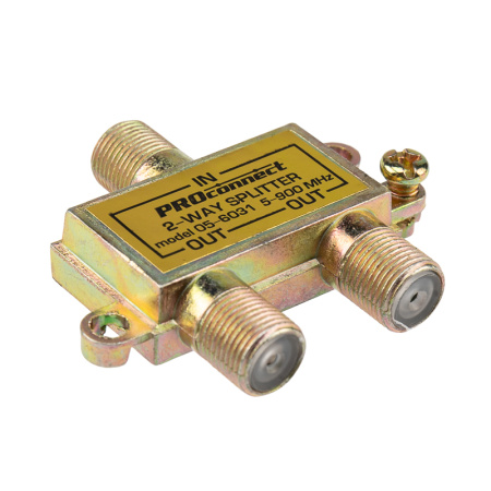 ДЕЛИТЕЛЬ ТВ х 2 под F разъём 5-900 МГц PROCONNECT