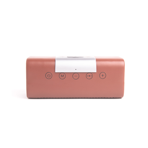 Колонка Атом BS-07, 2*6Вт, 4000мАч, hands free, сопряжение, иск. кожа, 14011