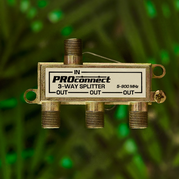ДЕЛИТЕЛЬ ТВ х 3 под F разъём 5-900 МГц PROCONNECT