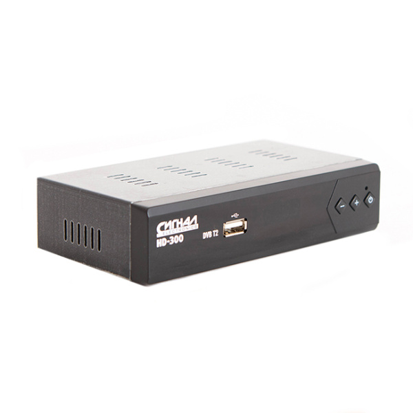 Ресивер эфирный цифровой DVB-T2 HD HD-300, ( приставка ) металл, дисплей DOLBY DIGITAL, чипсет Ali3821P, СИГНАЛ
