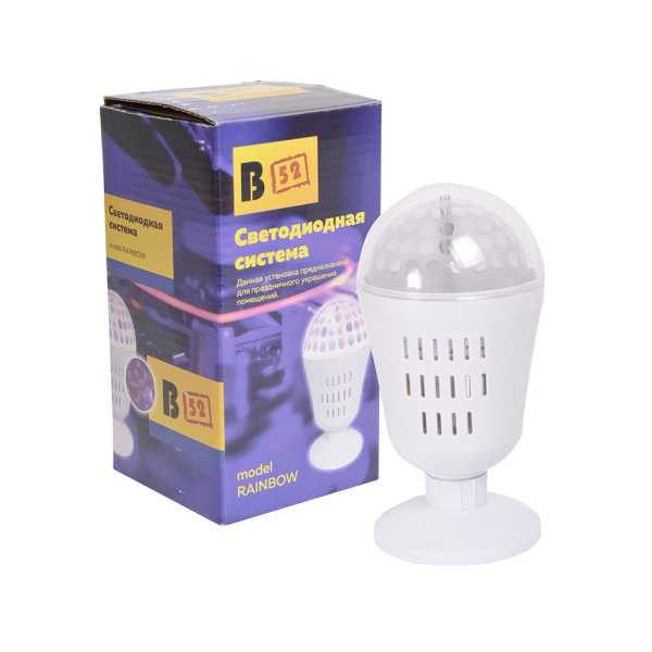 Светодиодная система B52 "RAINBOW", 220В, на подставке, 6 цв.свечения, бел.корпус