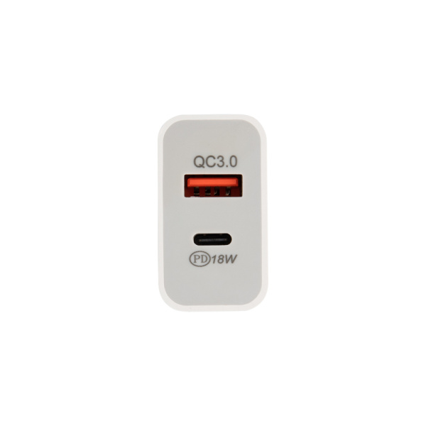 Сетевое зарядное устройство REXANT USB-A+USB-C адаптер, 18W белое, быстрая зарядка