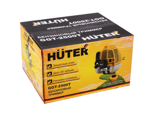 Бензиновый триммер "HUTER" GGT-2500Т (2-х тактный, 2500Вт, Леска/нож, бензин АИ-92 + Масло, 6 кг), 70/2/14