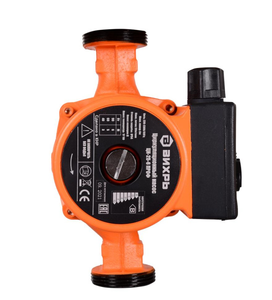 Циркуляционный насос "ВИХРЬ" ЦН-25-6 ПРОФ, 40/60/90Вт, 3/5/6 метров напор, 50 л/мин, 68/7/2