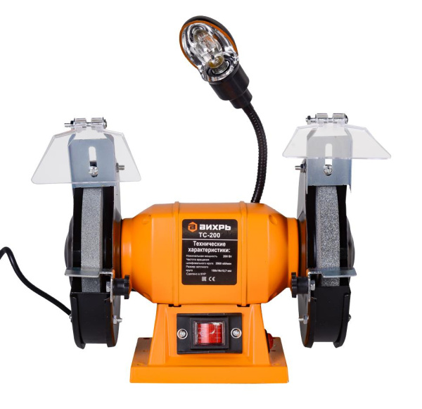 Точильный станок "ВИХРЬ" ТС-200 (200Вт), 72/7/2
