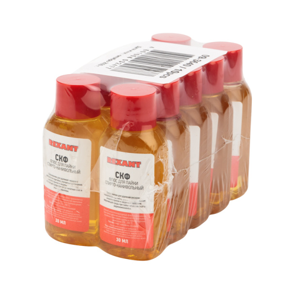 Флюс для пайки СКФ спирто-канифольный 30мл REXANT