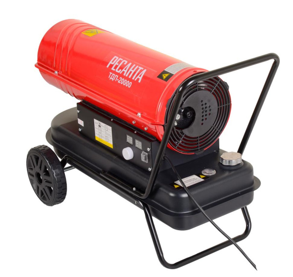 Тепловая дизельная пушка "РЕСАНТА" ТДП-20000 (588 м3/час, 20кВт, расход 1,85л/час), 67/1/9