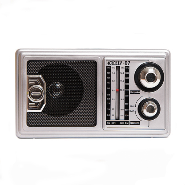 Радиоприемник "Эфир-07", УКВ 64-108МГц, бат.2*R20(не в компл.), 220V