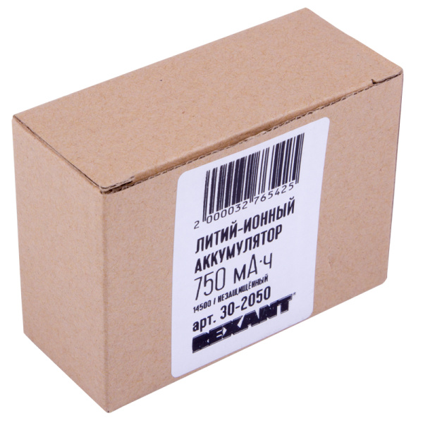 Аккумулятор Li-ion 14500 unprotected 750 mAH 3.7 В REXANT