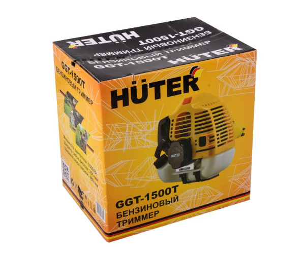 Бензиновый триммер "HUTER" GGT-1500T (2-х тактный, 1500Вт, Леска/нож, бензин АИ-92 + Масло, 6 кг), 70/2/9