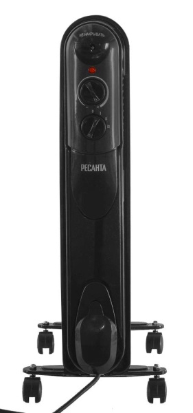Масляный обогреватель ОМПТ-9НЧ черный Ресанта (2 кВт), 67/3/14